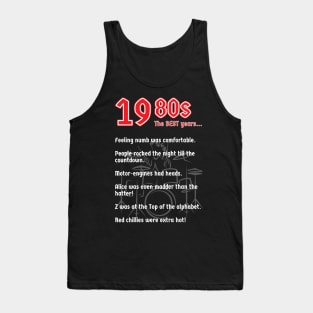 The 80s Rock Music, The Best Years 2 Tank Top